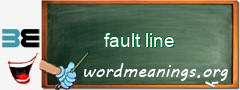 WordMeaning blackboard for fault line